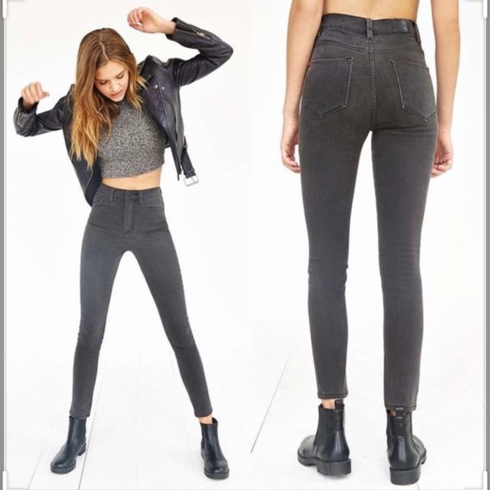 Charcoal Grey Stretch Jeans